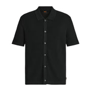 BOSS Akepalo Black Knitted Polo Shirt