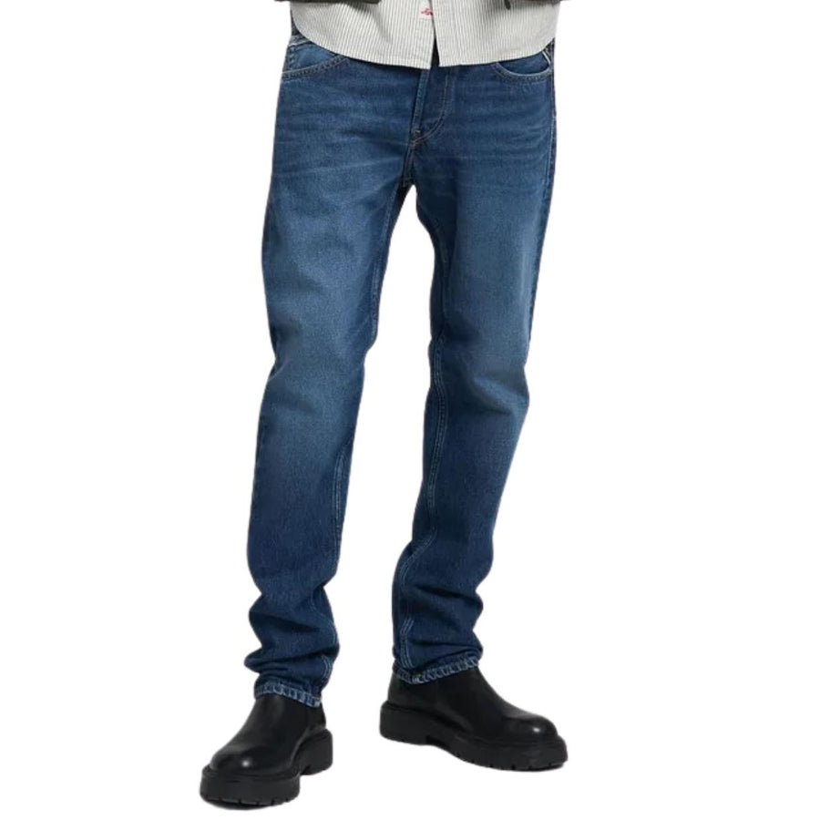Replay Grover Straight Fit Dark Blue Denim Jeans