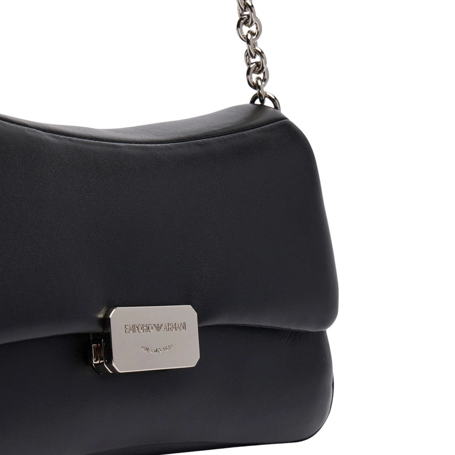 Emporio Armani Soft Finish Black Shoulder Bag