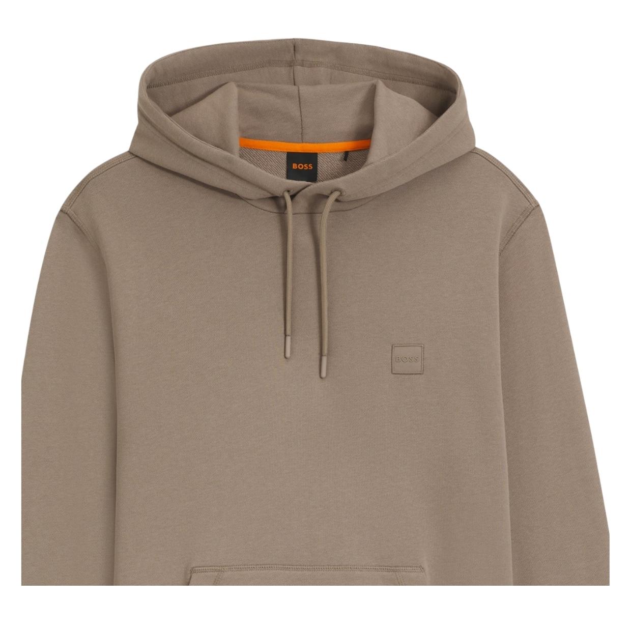 BOSS Wetalk Cotton Terry Light Brown Hoodie