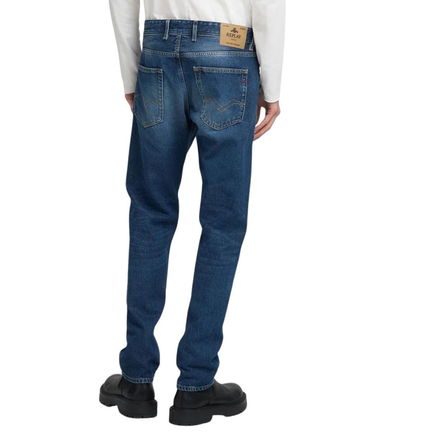Replay Grover Straight Fit Dark Blue Denim Jeans