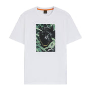 BOSS Printed Animal Graphic White T-Shirt