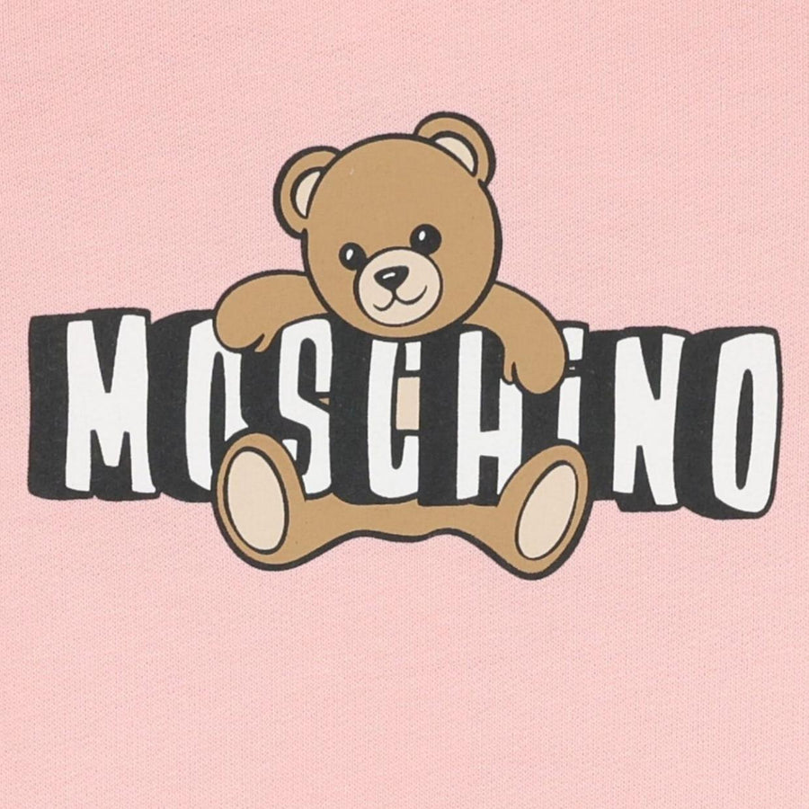 Moschino Baby Teddy Bear Pink Babygrow