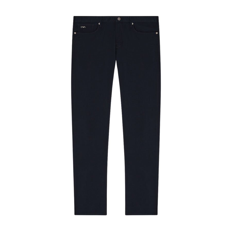 Emporio Armani J06 Slim Fit Stretch Fabric Blue Navy Trousers