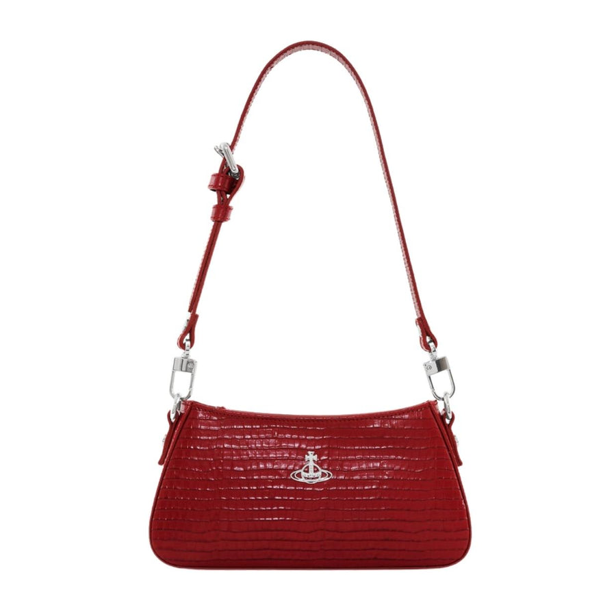 Vivienne Westwood Tasha Mini Croc Red Shoulder Bag