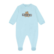 Moschino Baby Teddy Bear Blue Babygrow