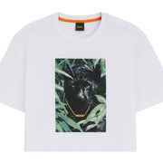 BOSS Printed Animal Graphic White T-Shirt