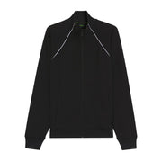 BOSS Cotton-Blend Contrast-Pipping Full Zip Sweatshirt