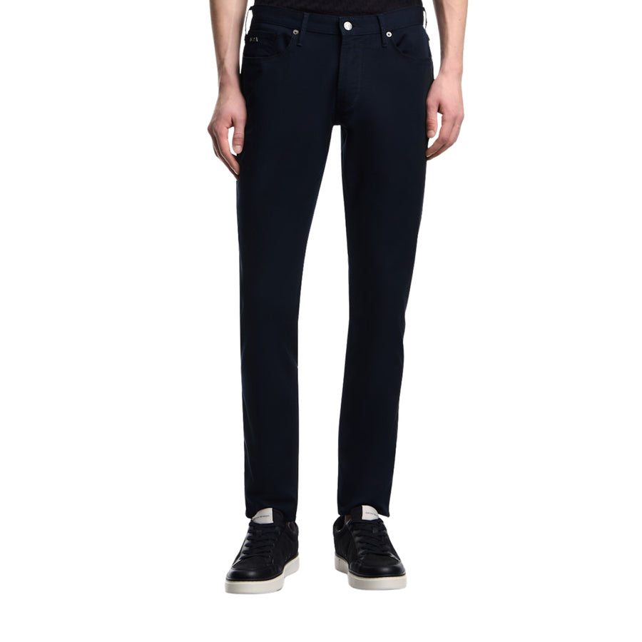Emporio Armani J06 Slim Fit Stretch Fabric Blue Navy Trousers
