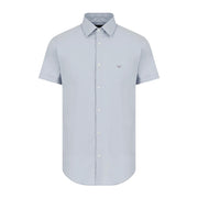Emporio Armani Eagle Logo Short Sleeve Sky Blue Shirt