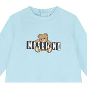 Moschino Baby Teddy Bear Blue Babygrow