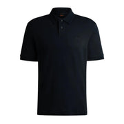 BOSS Pe Interlock Regular Fit Navy Polo Shirt