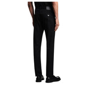 Emporio Armani J06 Slim Fit Stretch Fabric Black Trousers