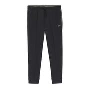 BOSS Cotton-Blend Contrast-Pipping Dark Navy Sweat Tracksuit Bottoms