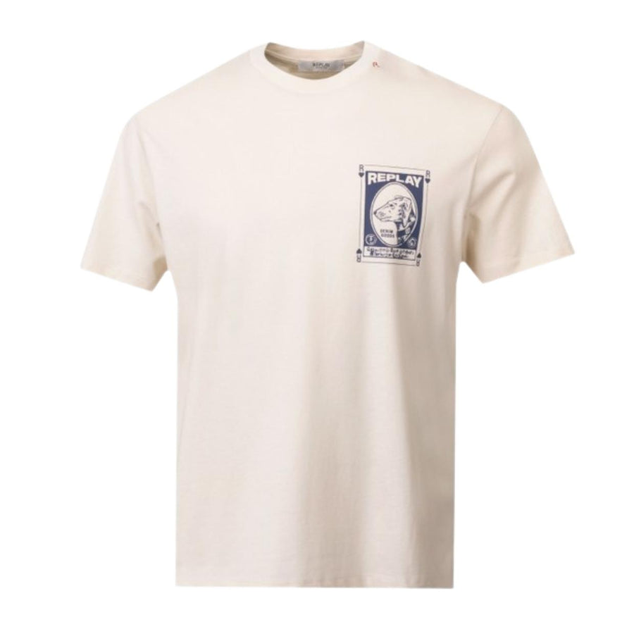 Replay Vintage Graphic Print Cream T-Shirt