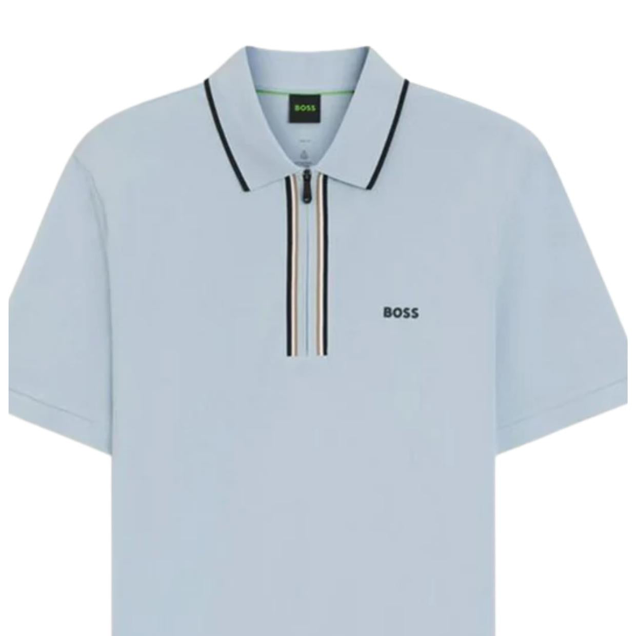 BOSS Philix GOC Slim Fit Light Blue Polo Shirt