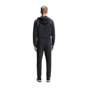 BOSS Cotton-Blend Contrast-Pipping Dark Navy Sweat Tracksuit Bottoms