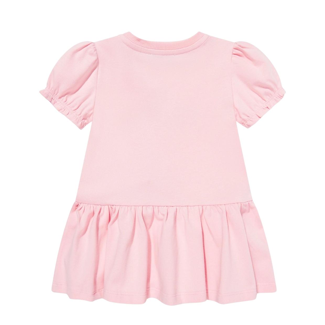 Moschino Baby Teddy Bear Logo Pink Dress