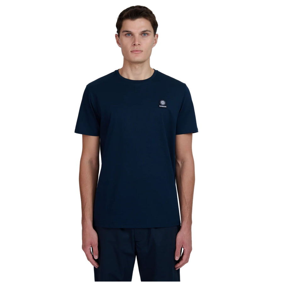 Sandbanks Logo Badge Slim Fit Navy T-Shirt