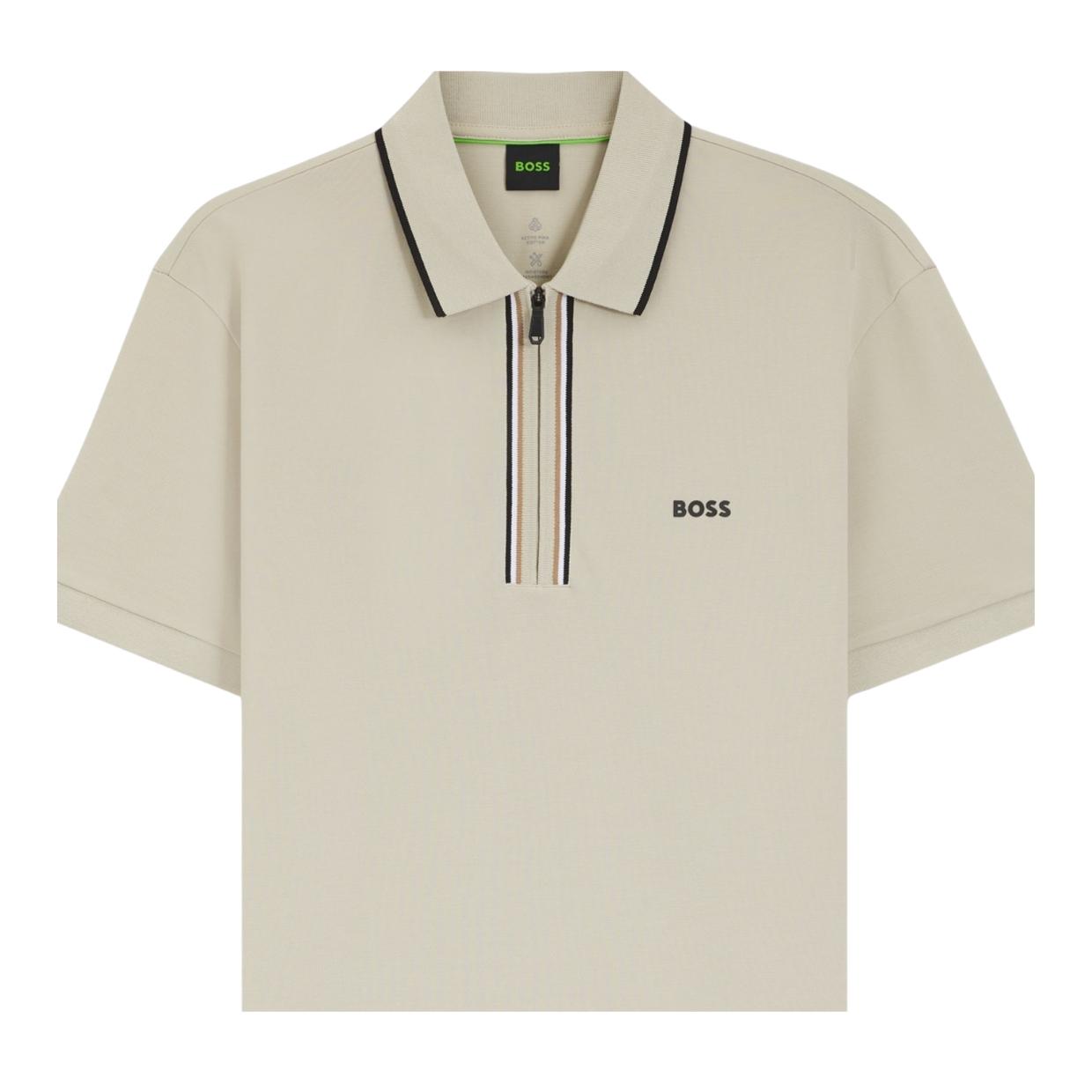 BOSS Philix GOC Slim Fit Beige Polo Shirt