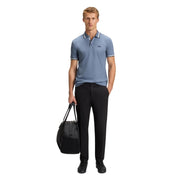 BOSS Paddy Cotton Pique Light Blue Polo Shirt