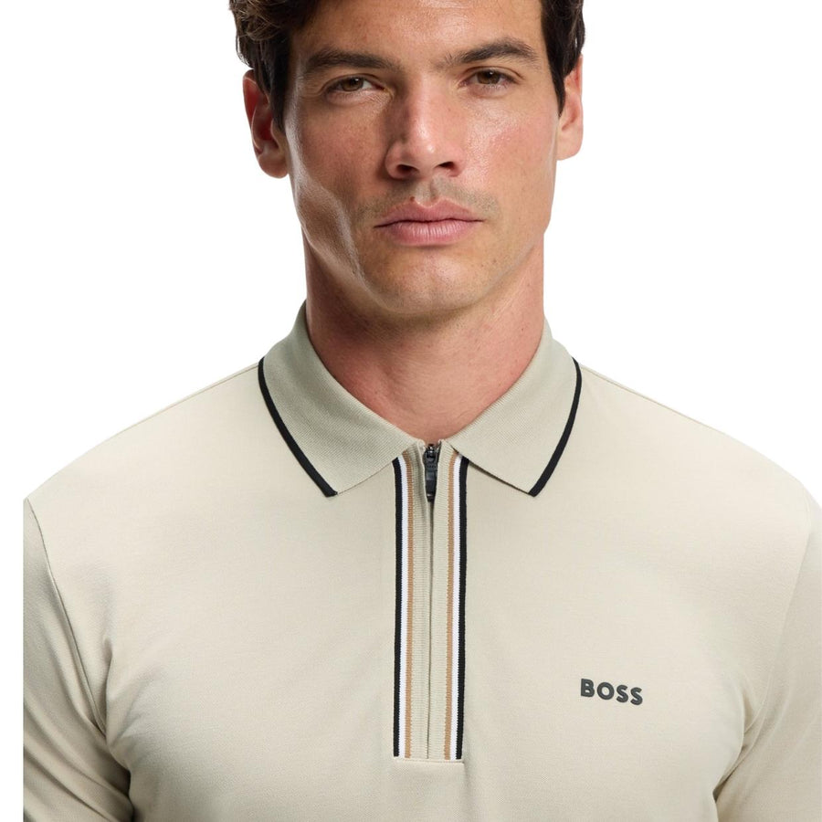 BOSS Philix GOC Slim Fit Beige Polo Shirt