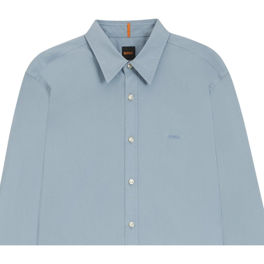 BOSS Relegant Regular Fit Light Blue Poplin Shirt
