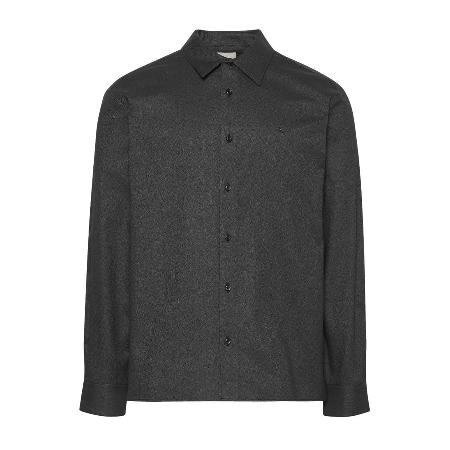 Calvin Klein Melange Flannel Easy Black Shirt