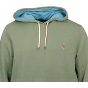 Paul Smith Regular Fit Logo Patch Khaki Green Hoodie