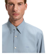 BOSS Relegant Regular Fit Light Blue Poplin Shirt