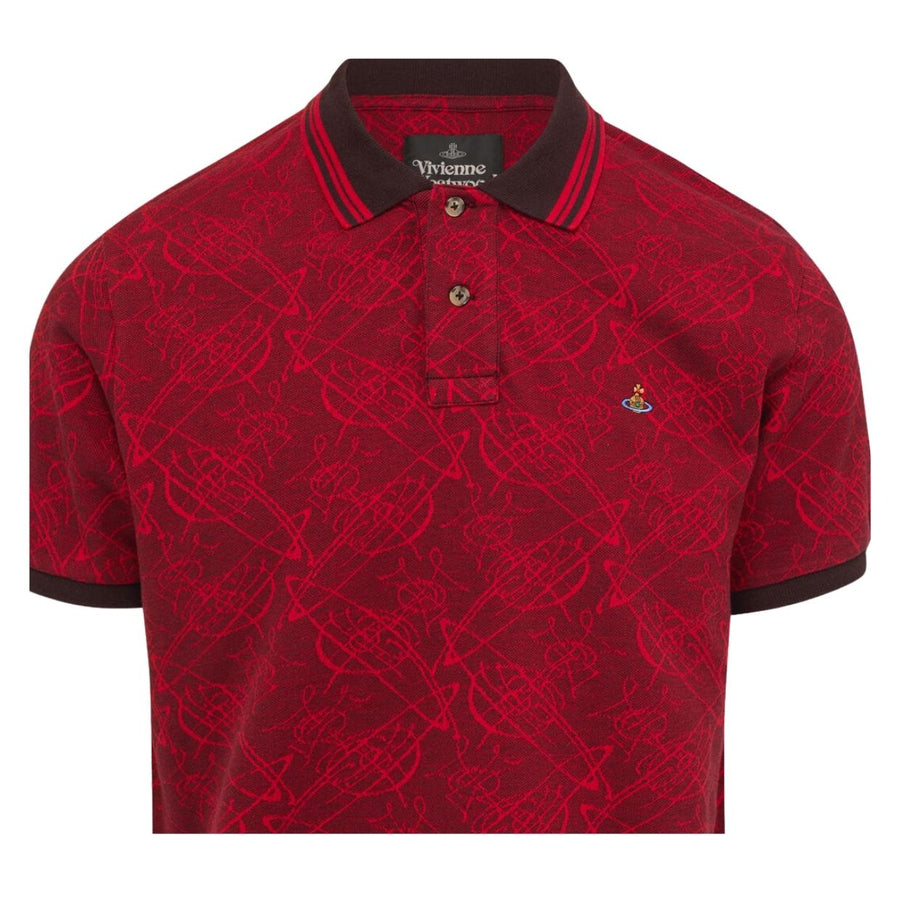 Vivienne Westwood Graffiti Orbs Red Polo Shirt