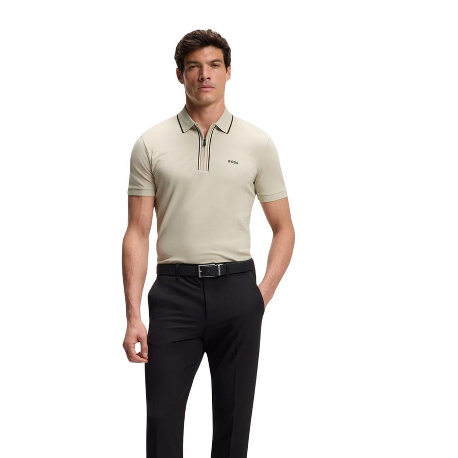 BOSS Philix GOC Slim Fit Beige Polo Shirt