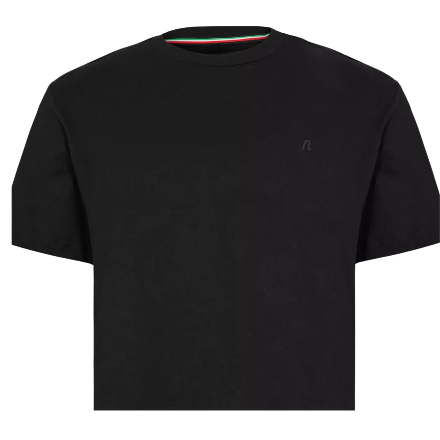 Replay Printed Logo Regular Fit Black T-Shirt