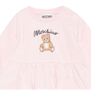Moschino Baby Teddy Bear Logo Pink Sweat Dress