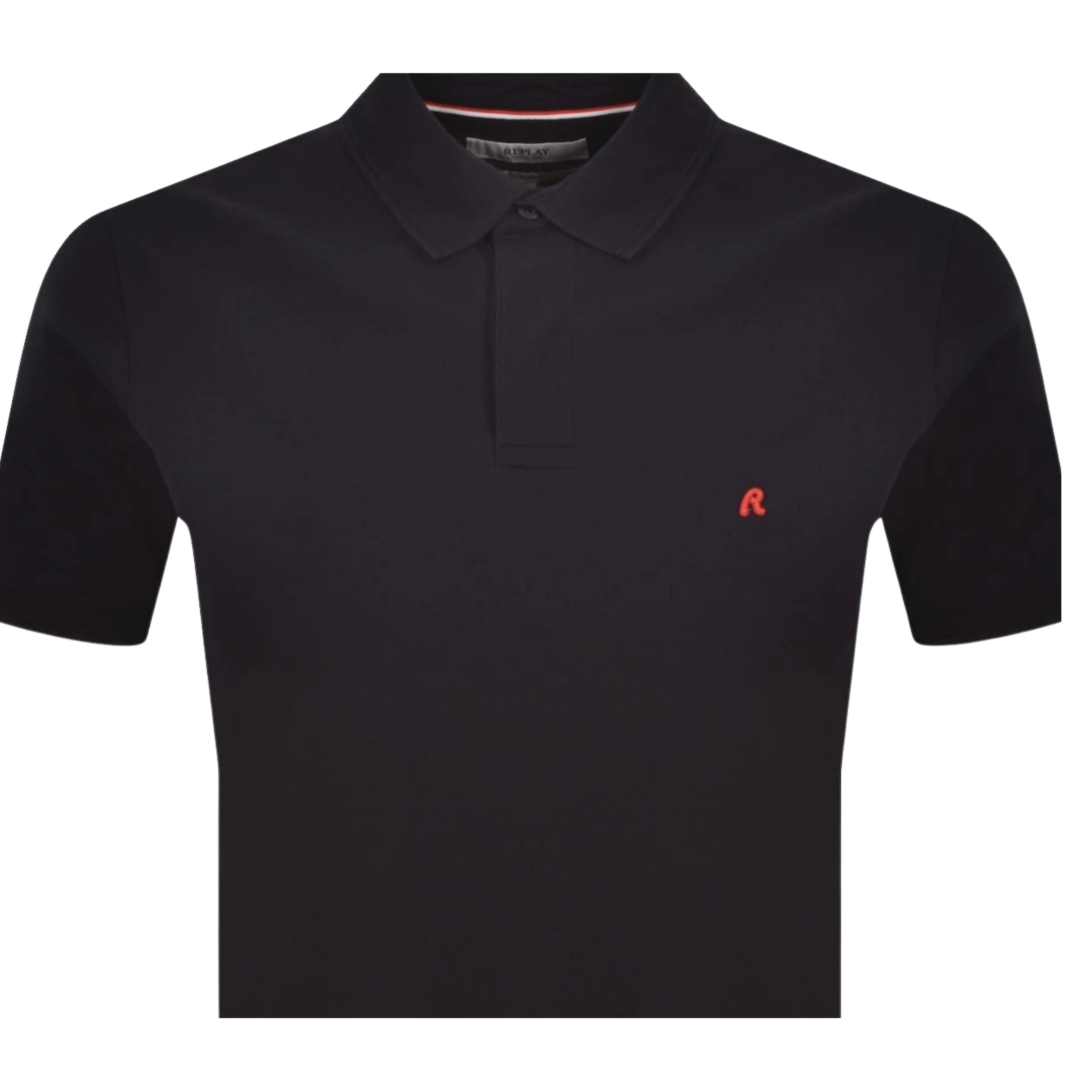 Replay Regular Fit Logo Embroidery Dark Navy Polo Shirt