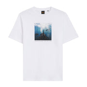 BOSS Cotton-Jersey Printed Artwork White T-Shirt