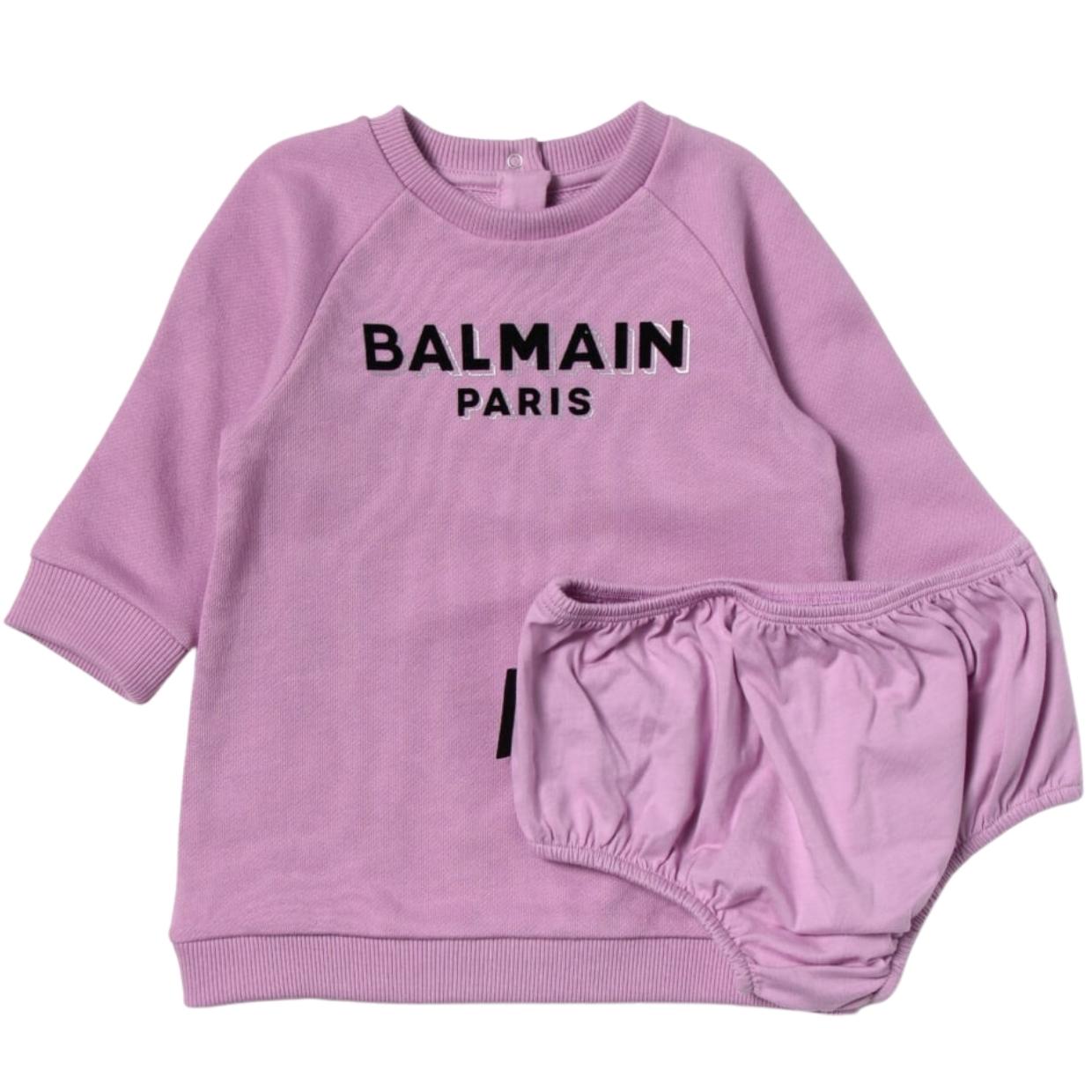 Balmain Baby Sweat Dress and Bloomers Set