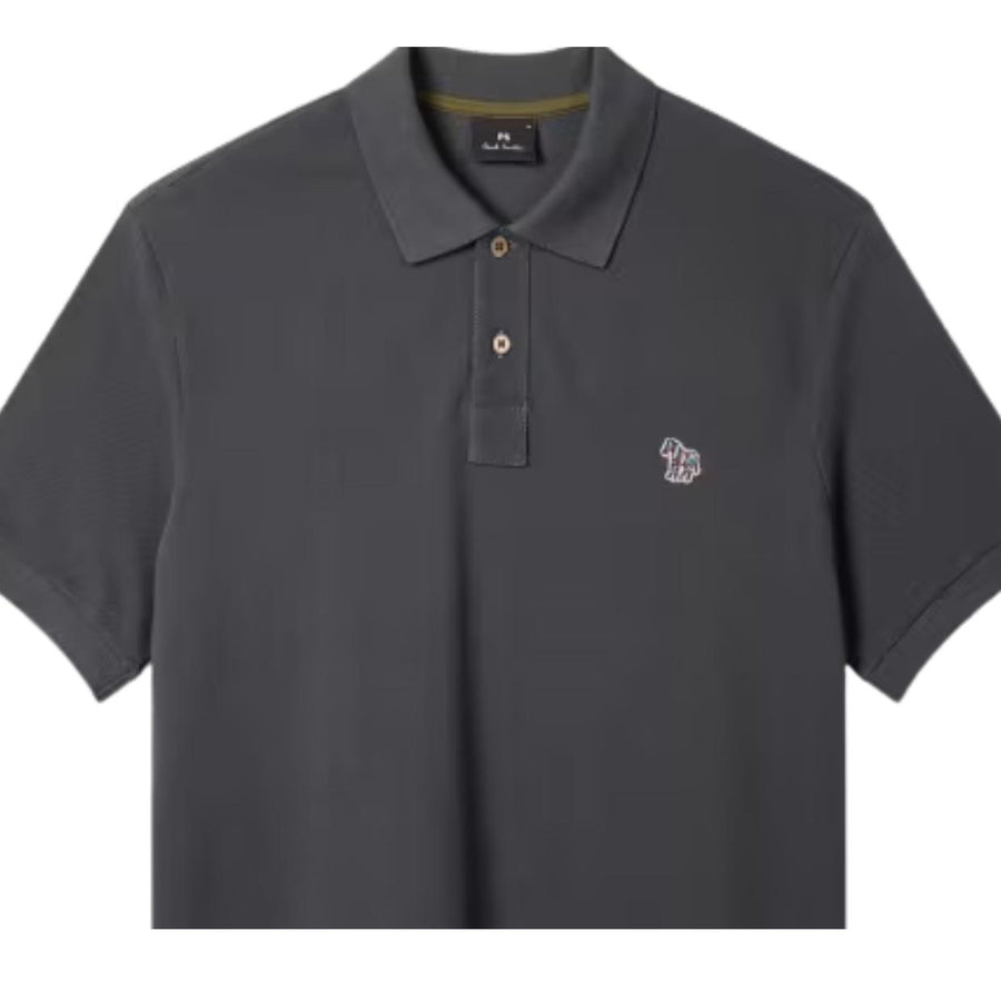 Paul Smith Regular Fit Zebra Logo Charcoal Grey Short Sleeve Polo Shirt