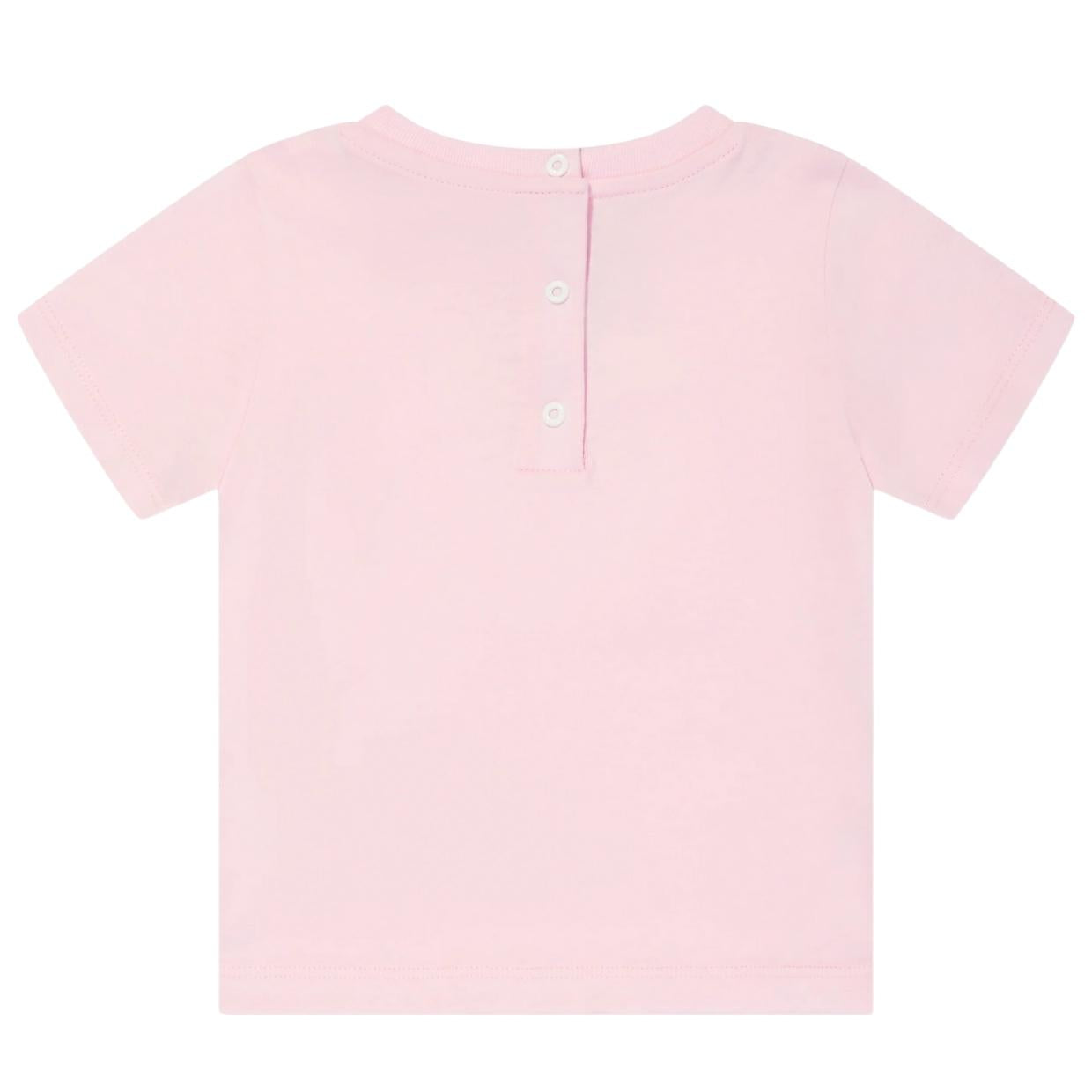 Balmain Baby Embroidered Logo Pink T-Shirt