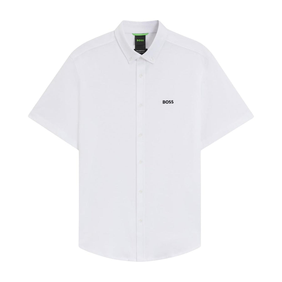 BOSS Regular Fit B Motion Short Sleeve White Shirt