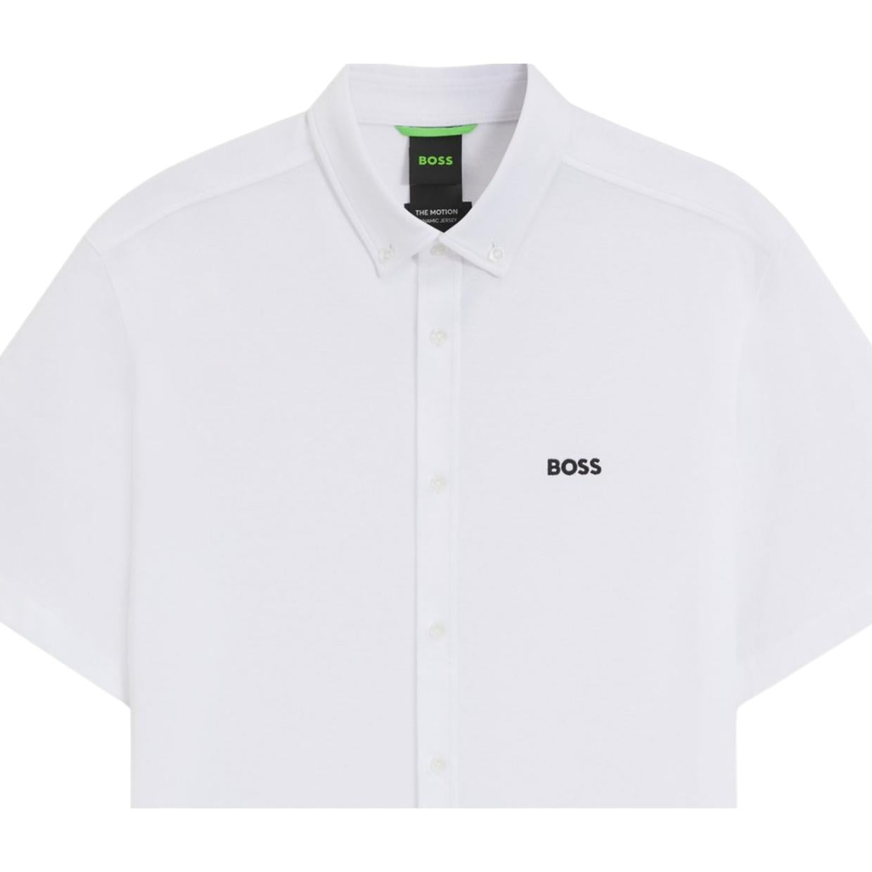 BOSS Regular Fit B Motion Short Sleeve White Shirt