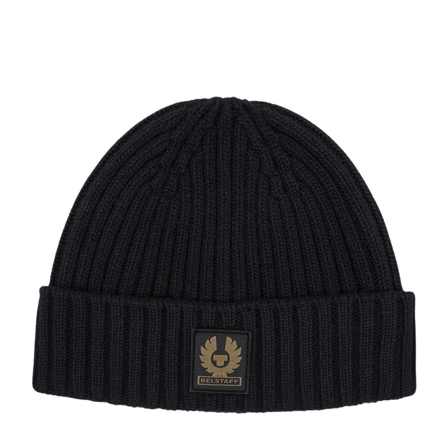 Belstaff Watch Lambswool Black Beanie Hat