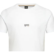 BOSS Slim Fit Printed Logo White T-Shirt