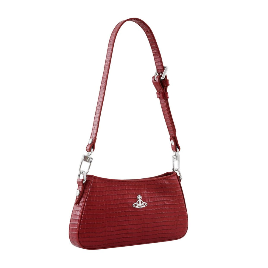 Vivienne Westwood Tasha Mini Croc Red Shoulder Bag