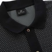 Paul Smith Regular Fit Front Button Black Polo Shirt