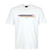 Paul Smith Casual Fit Print Stripe White T-Shirt