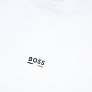 BOSS Slim Fit Printed Logo White T-Shirt