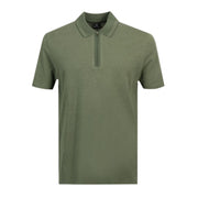 Paul Smith Regular Fit Half Zip Green Polo Shirt