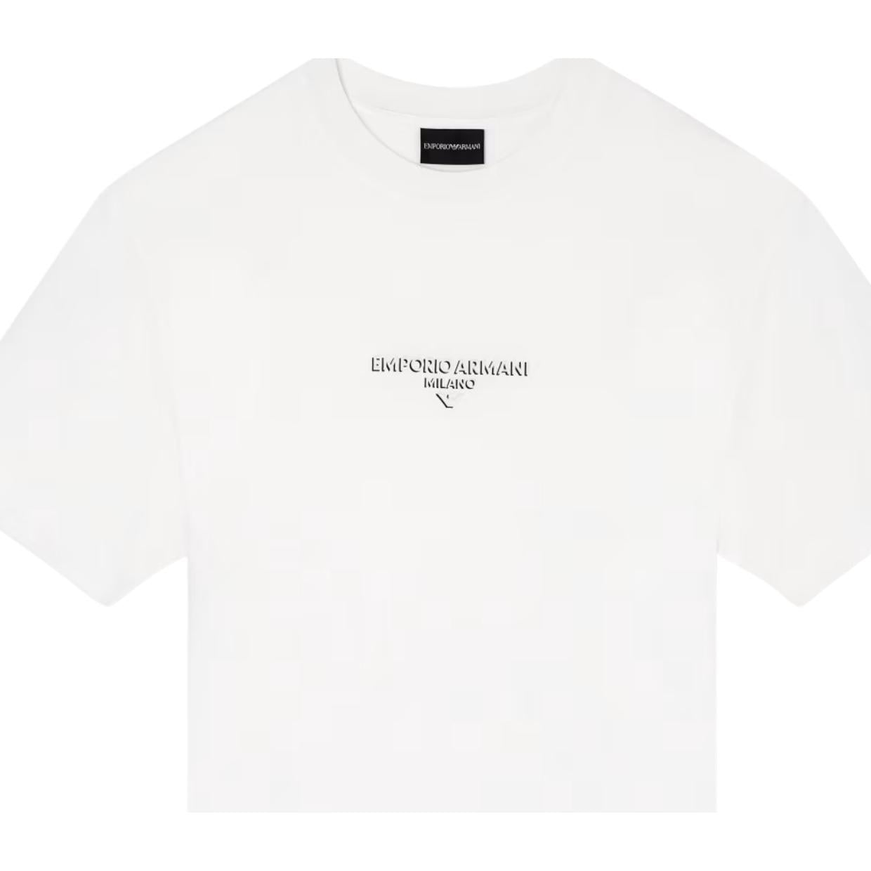 Emporio Armani 3D Effect Logo White T-Shirt