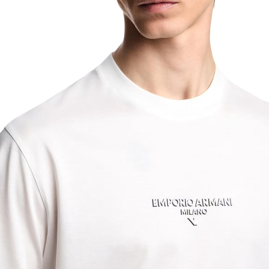 Emporio Armani 3D Effect Logo White T-Shirt